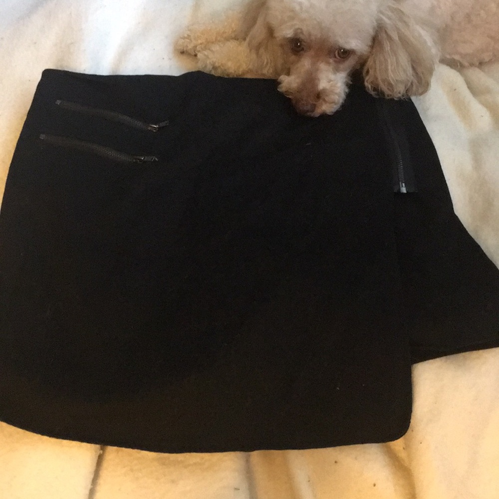 Black mini skirt